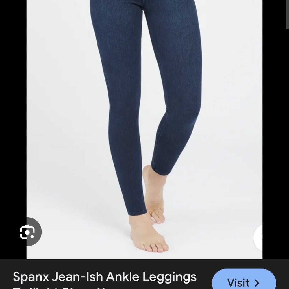 SPANX Jean-Ish Ankle Leggings in Navy